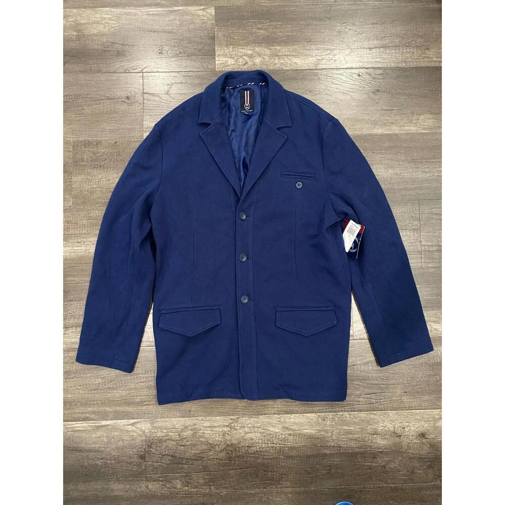 Phat Farm Navy Blue Jacket Coat Blazer Mens Large New - Old Money Look